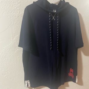 Psycho Bunny men T-shirt size L navy blue and red